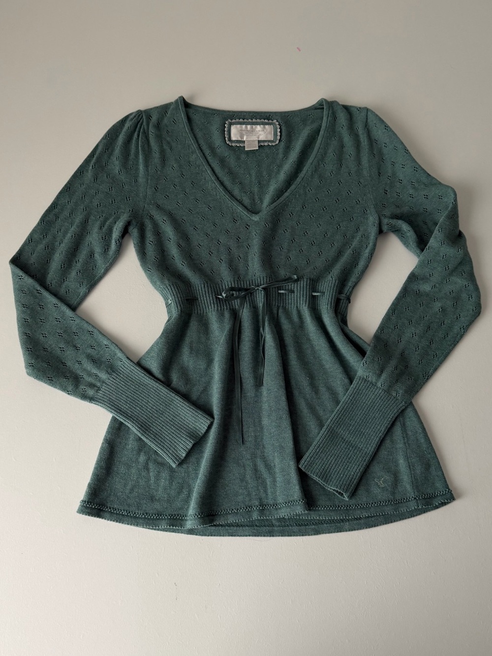 Y2K American Eagle Babydoll Long sleeve Top